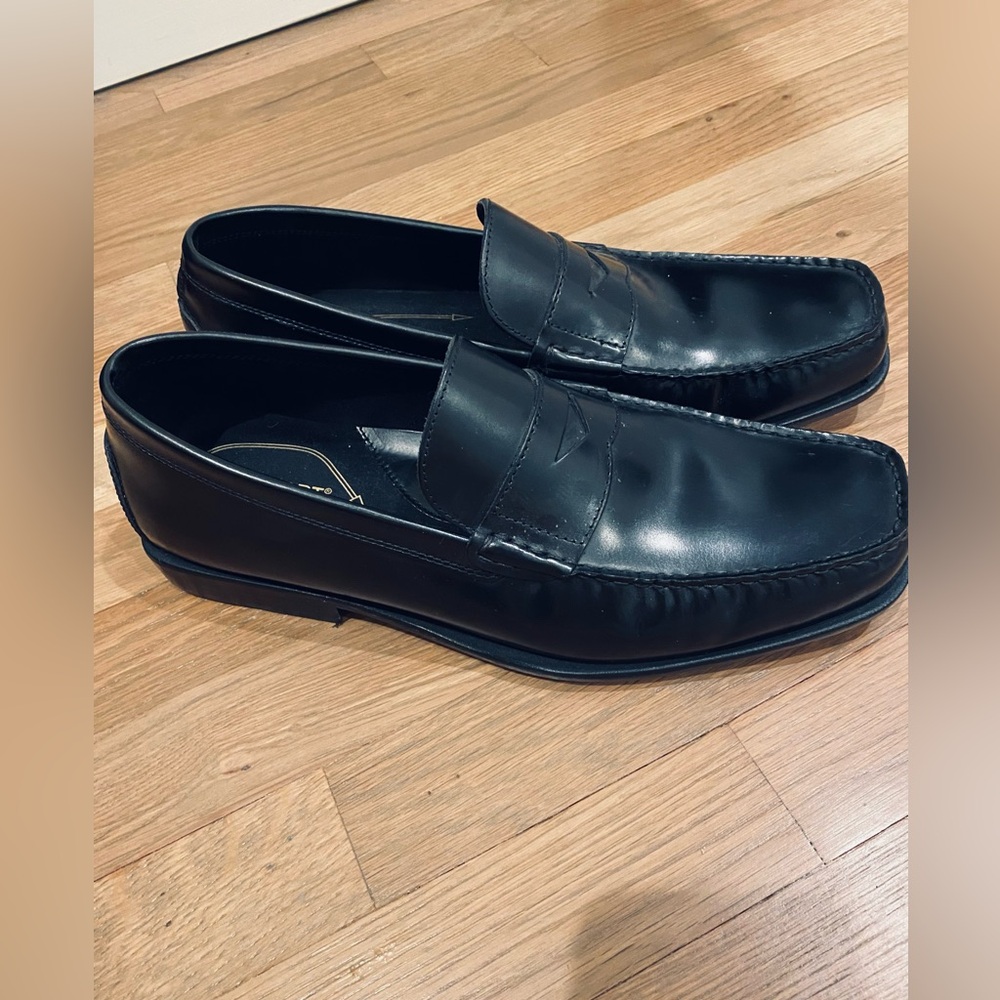 Rockport Men’s Classic Black Leather Penny Loafers size12 Wedding Dresscore
